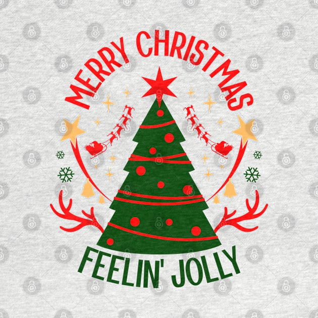 Merry Christmas Feeling Jolly Xmas Retro Vibe Style Ugly Sweater by Just Gotta Look